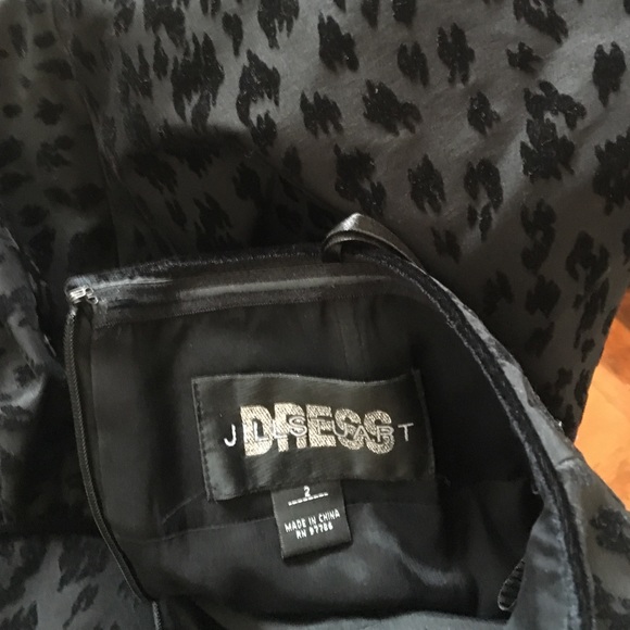 Vintage Jill Stuart Strapless Dress in Black Cheetah Print - Picture 2 of 4